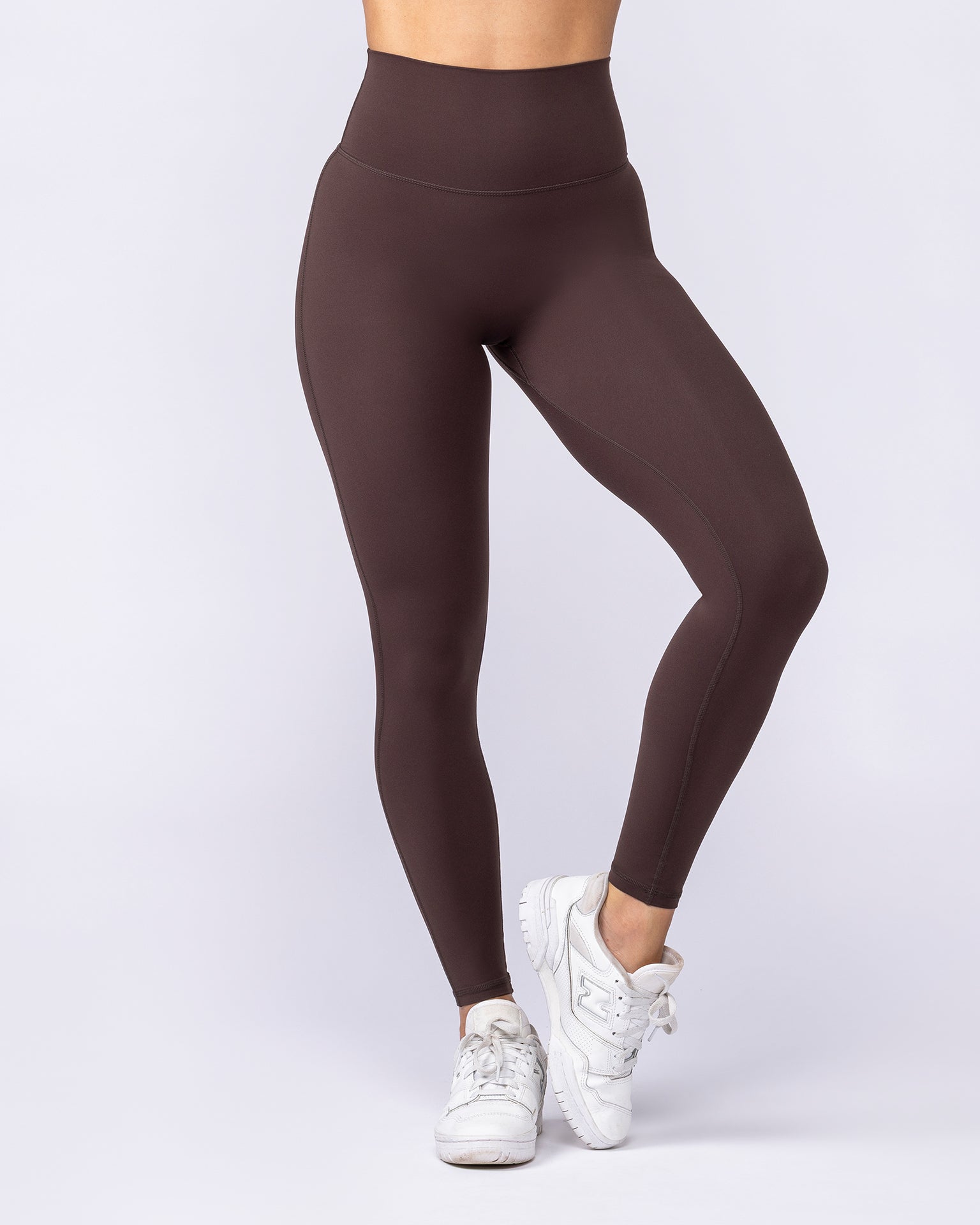 Aura Peachy High Invisible Scrunch Ankle Leggings - Cocoa