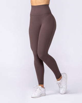 Aura Peachy High Invisible Scrunch Ankle Leggings - Cola