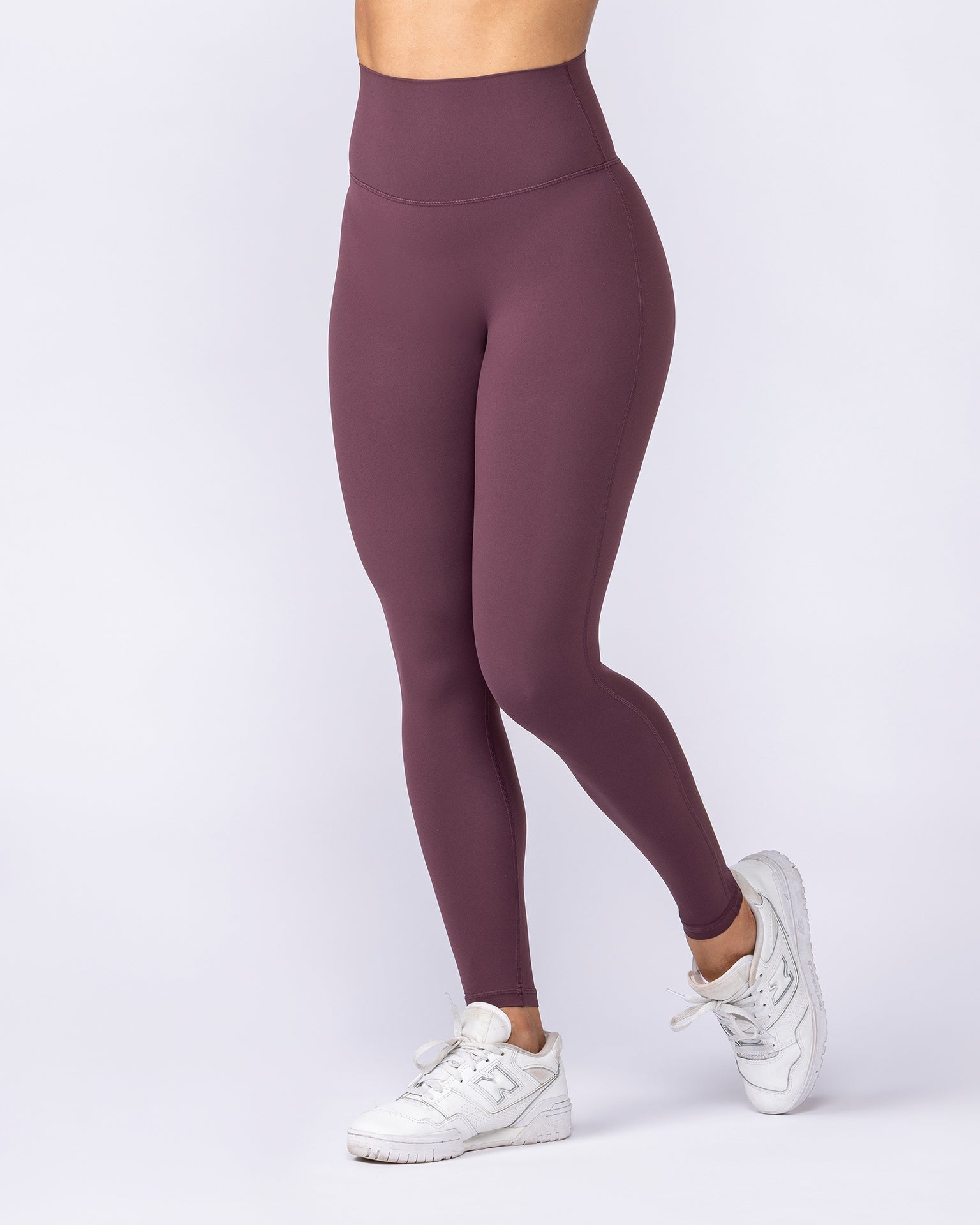 Aura Peachy High Invisible Scrunch Ankle Leggings - Dark Cherry