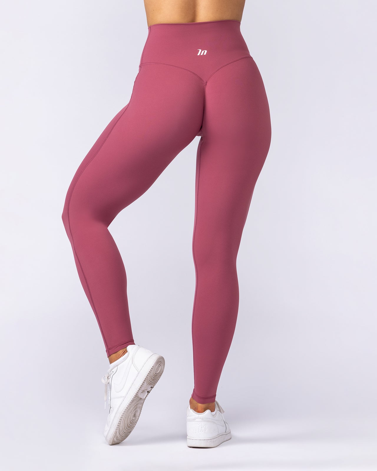 Aura Peachy High Invisible Scrunch Ankle Leggings - Maple
