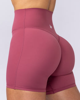 Aura Peachy High Invisible Scrunch Bike Shorts - Maple