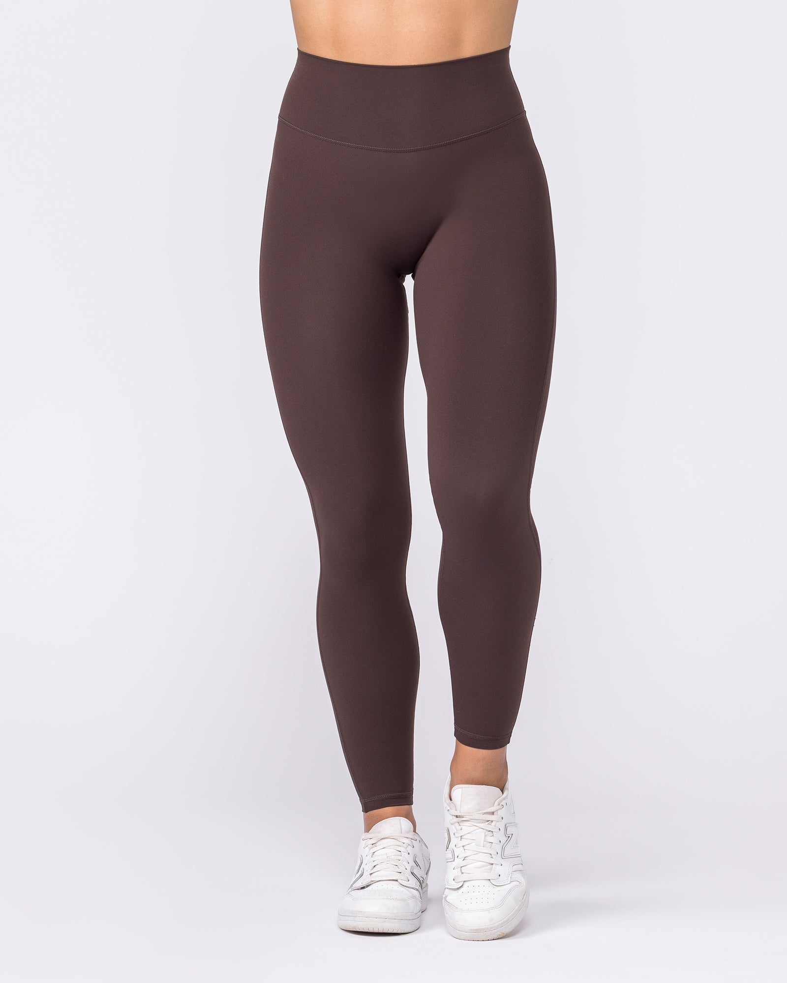Aura Peachy Invisible Scrunch Ankle Leggings - Cocoa-Leggings-XXS-032605COCOA-XXS-MNAPPRL49086-4-Muscle Nation