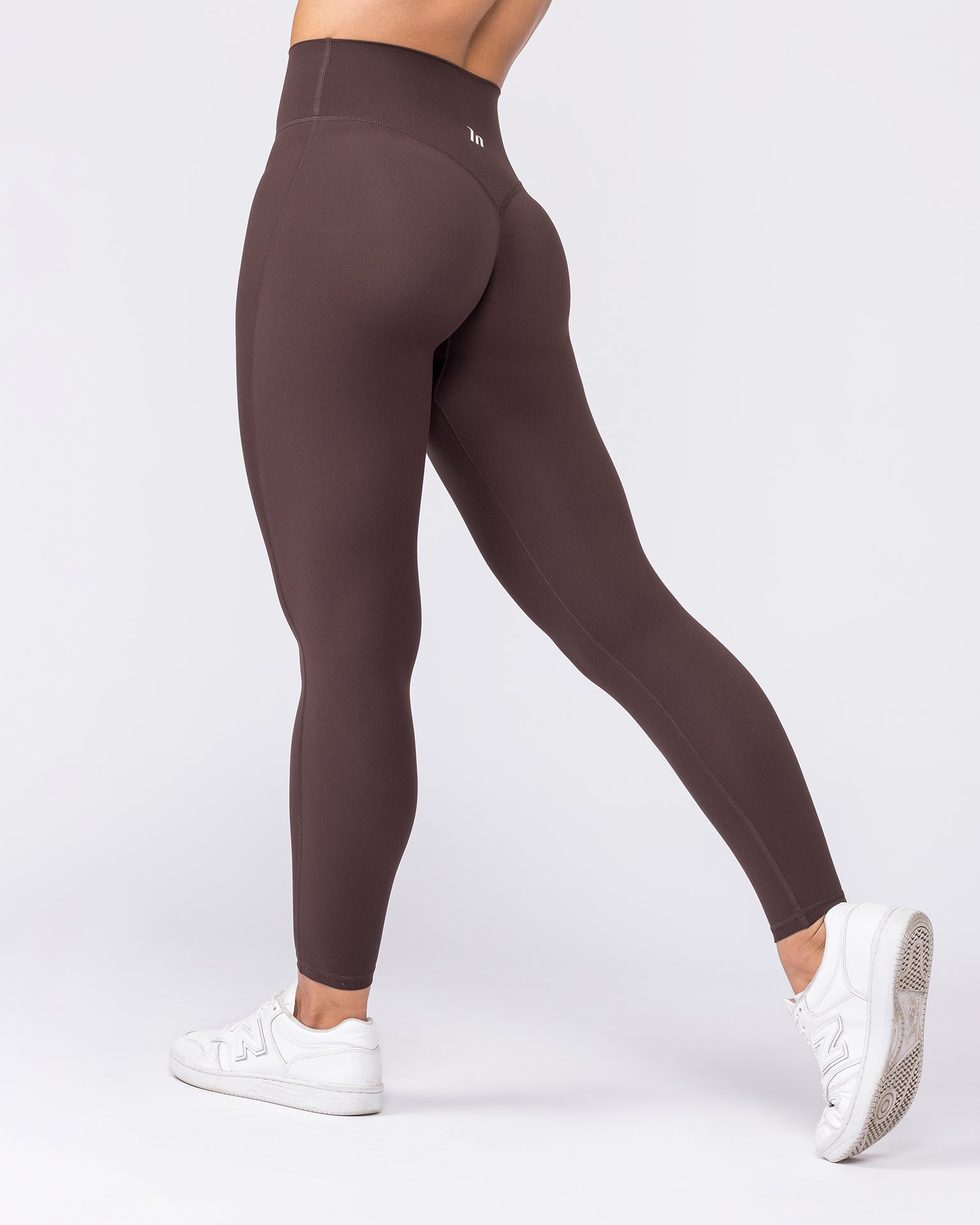 Aura Peachy Invisible Scrunch Ankle Leggings - Cocoa-Leggings-XXS-032605COCOA-XXS-MNAPPRL49086-5-Muscle Nation