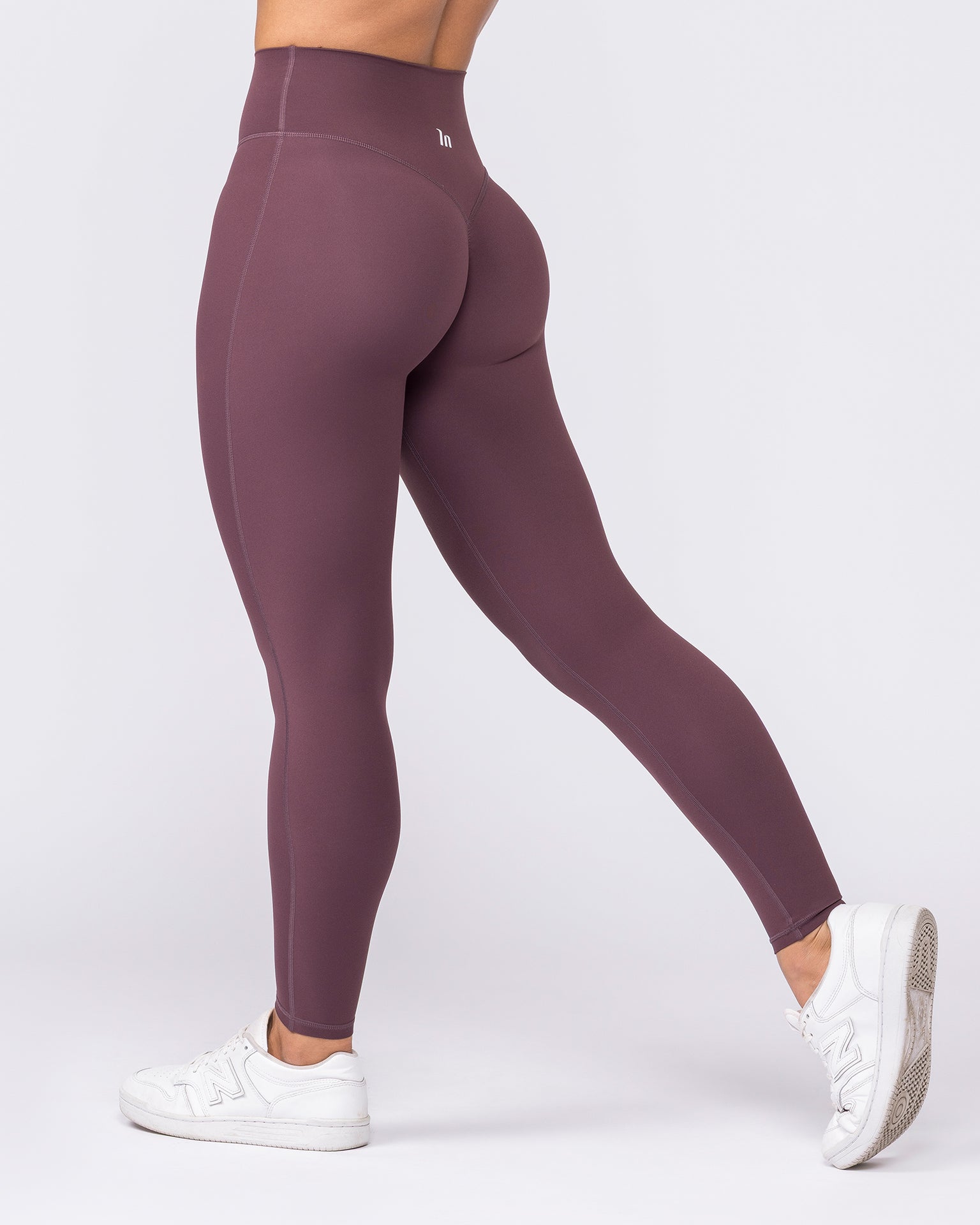 Aura Peachy Invisible Scrunch Ankle Leggings - Dark Cherry-Leggings-XXS-032605DKCHRY-XXS-MNAPPRL49068-3-Muscle Nation