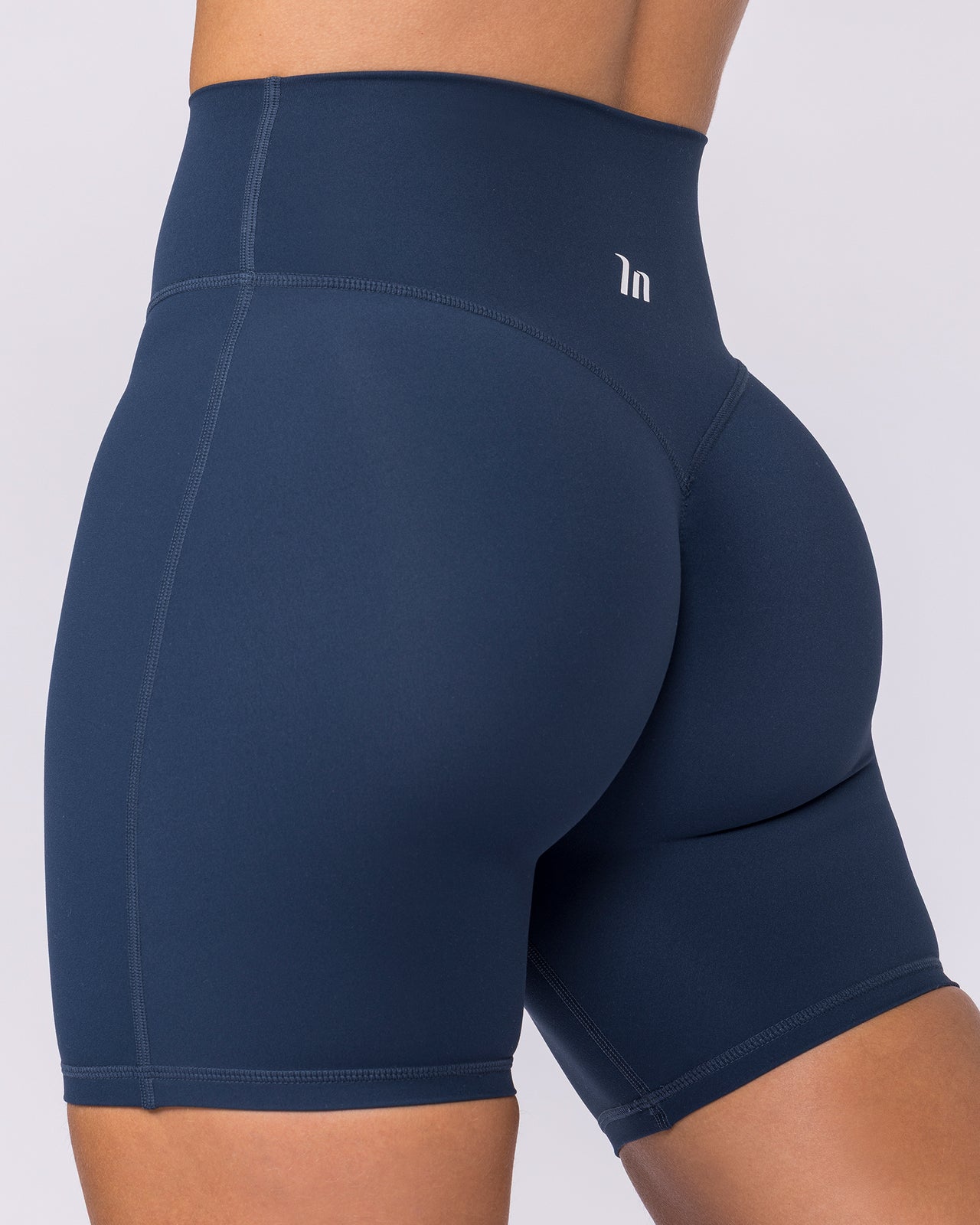 Aura Peachy Invisible Scrunch Bike Shorts - Navy-Shorts-XXS-032603NAVY-XXS-MNAPPRL49041-5-Muscle Nation