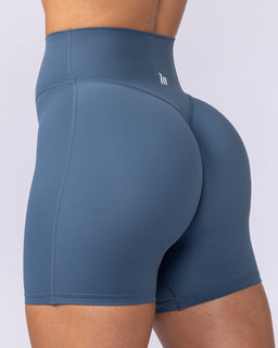 Aura Peachy Invisible Scrunch Bike Shorts - Sapphire