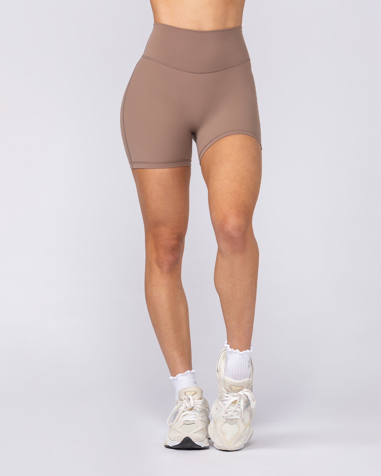 Aura Peachy Invisible Scrunch Midway Shorts - Cookie-Shorts-XXS-082505CKE-XXS-MNAPPRL43705-3-Muscle Nation