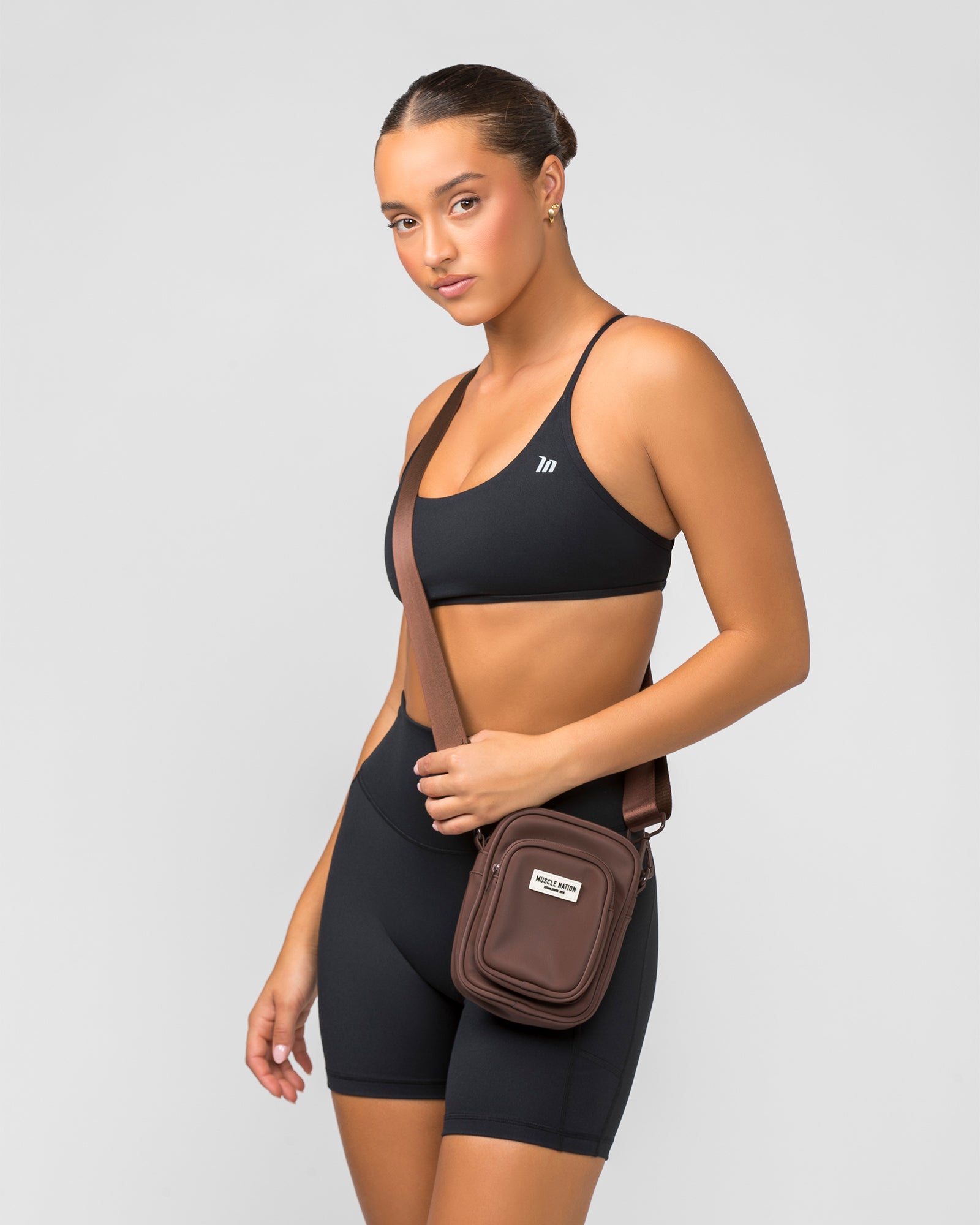 MN Mini Cross Body Bag - Fudge-Bags-ONE-AC112332FUDGE-One Size-MNAPPRL28497-1-Muscle Nation