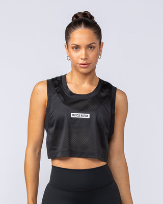 Swift Cropped Training Tank - Black-Singlets & Tanks-XXS-112448BLK-XXS-MNAPPRL33559-1-Muscle Nation