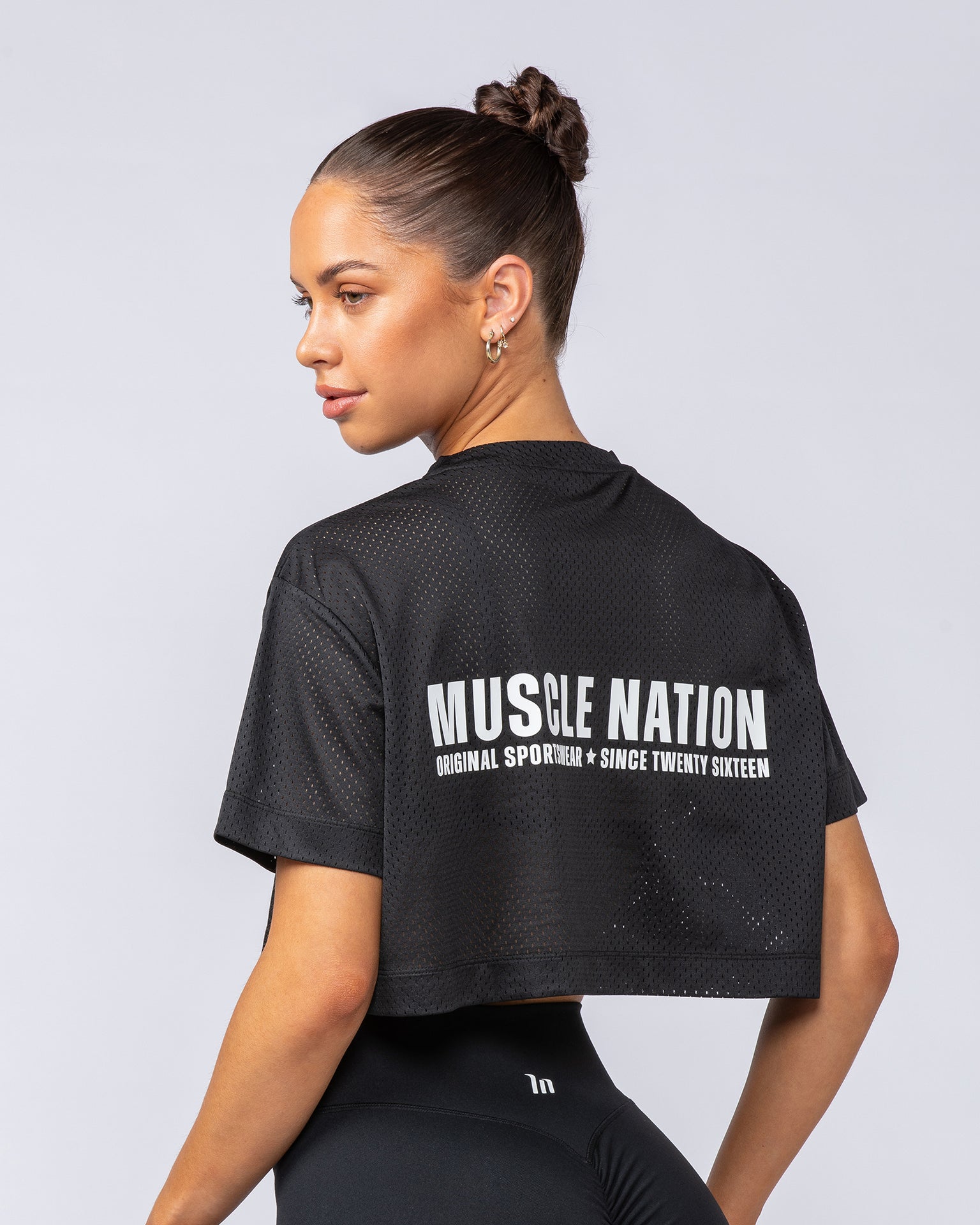 Swift Cropped Training Tee - Black-T-Shirts-XXS-112449BLK-XXS-MNAPPRL33586-3-Muscle Nation