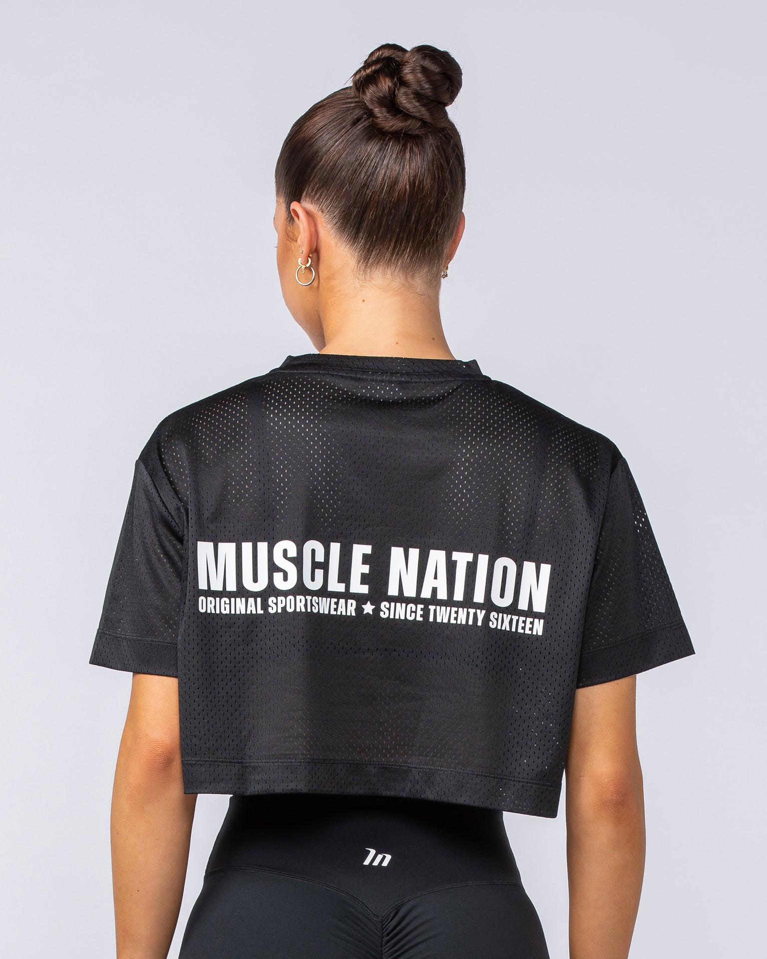Swift Cropped Training Tee - Black-T-Shirts-XXS-112449BLK-XXS-MNAPPRL33586-4-Muscle Nation