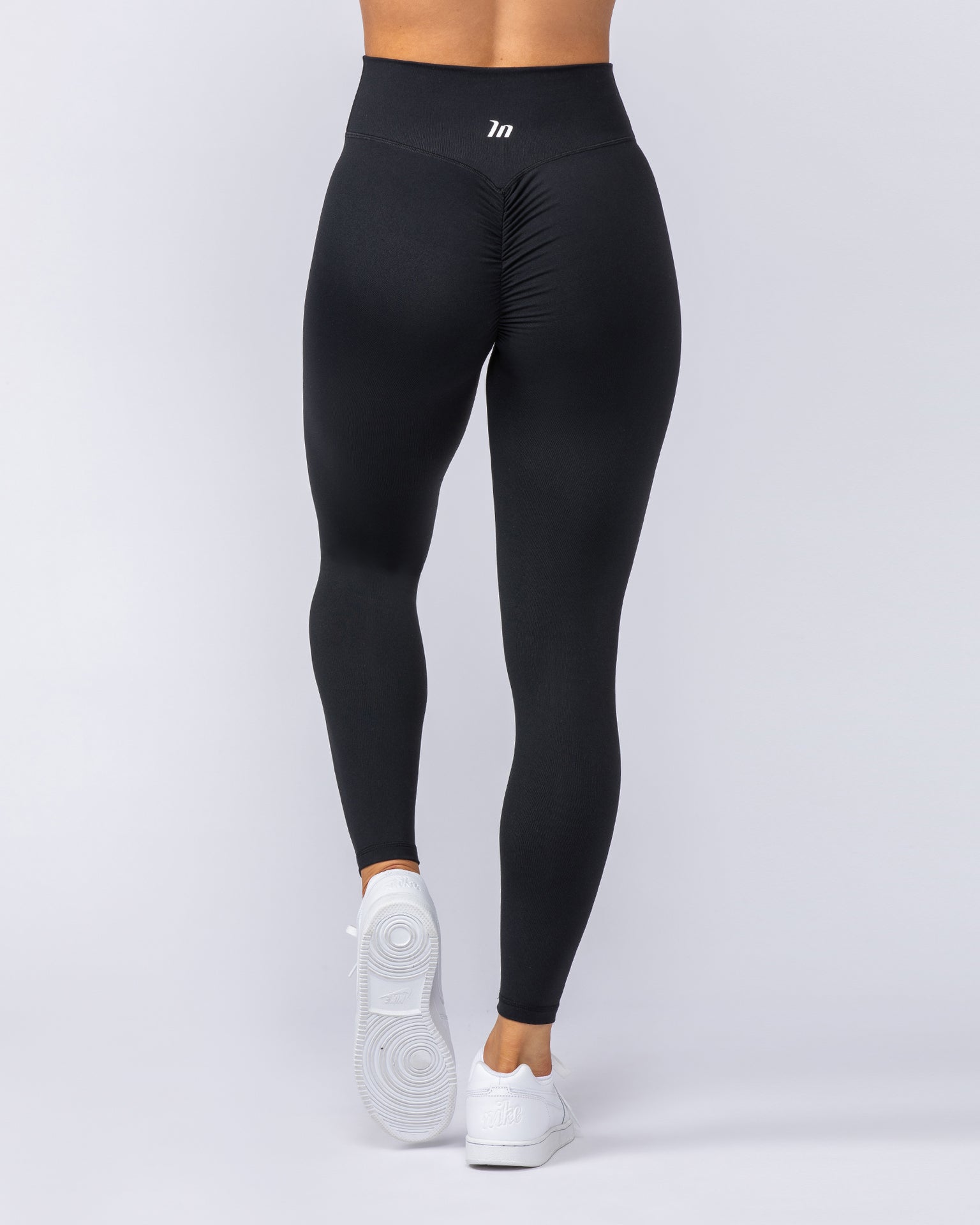 Instinct Scrunch Ankle Length Leggings - Black-Leggings-XXS-112459BLK-XXS-MNAPPRL33820-5-Muscle Nation