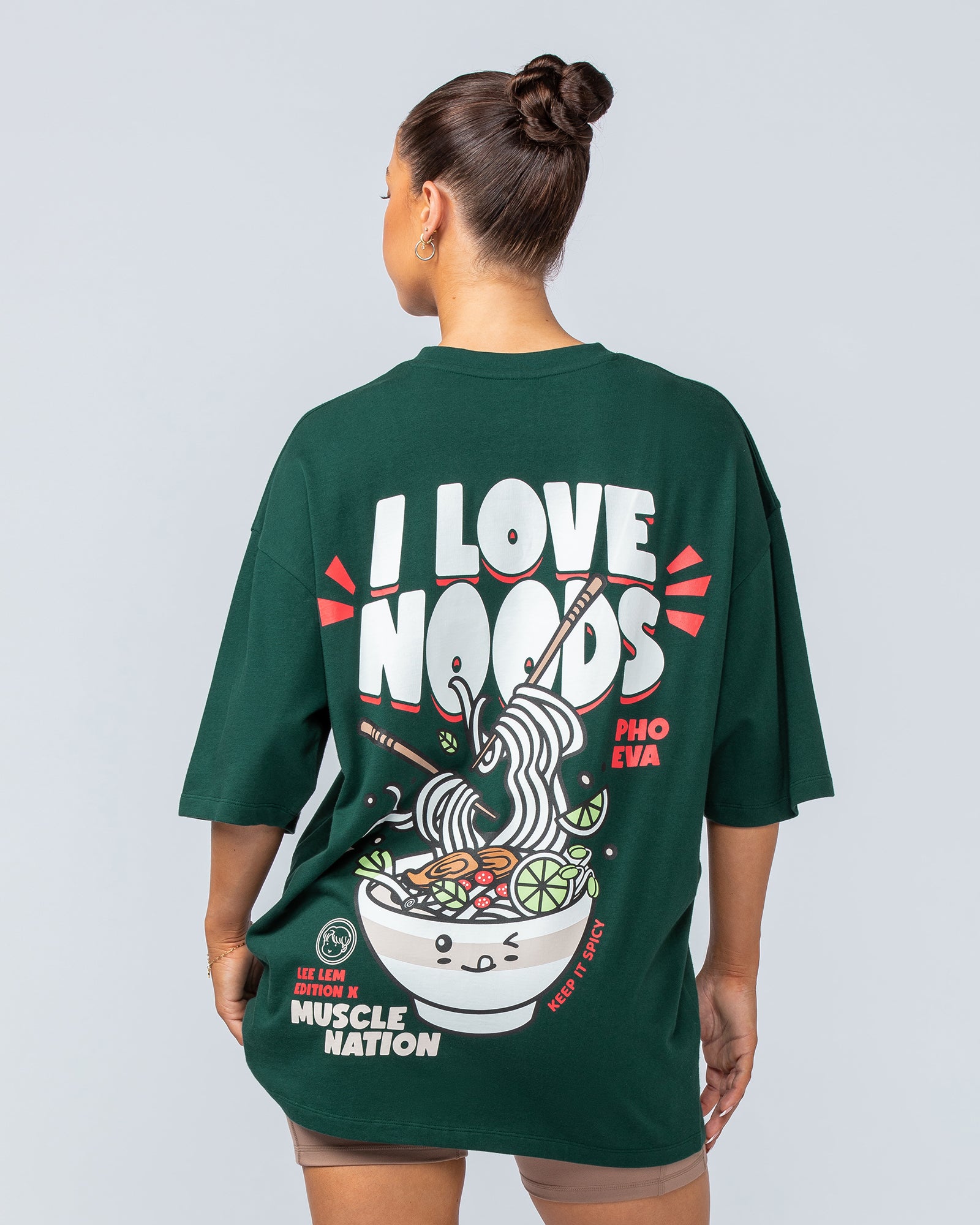 MN x Lee Lem Noods Oversized Tee - Sporting Green