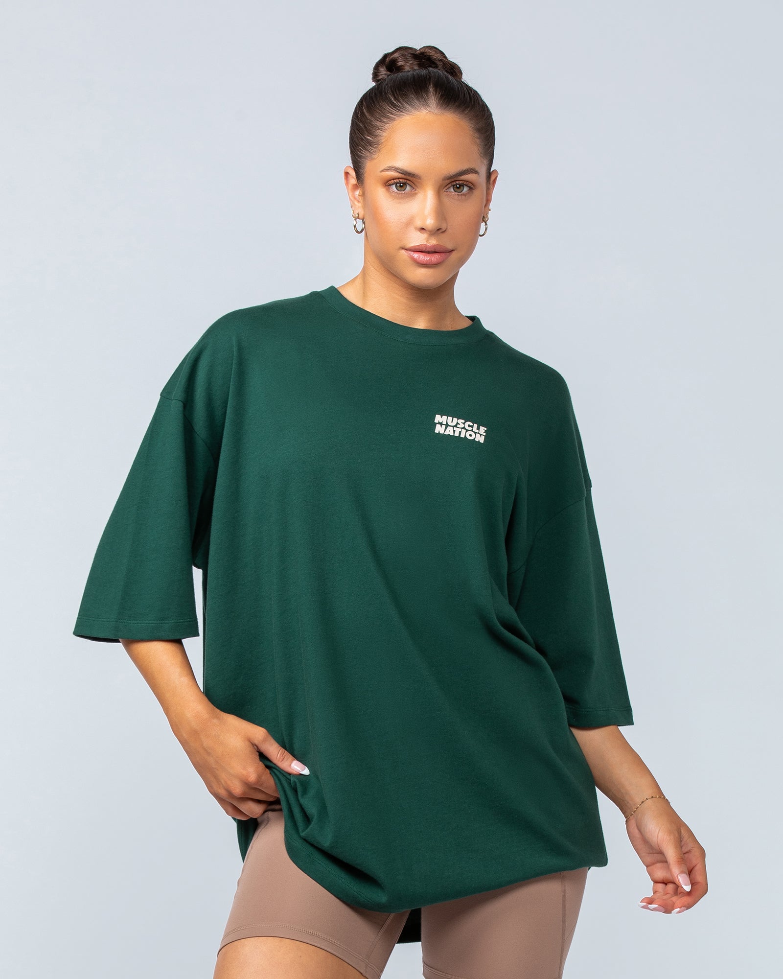 MN x Lee Lem Noods Oversized Tee - Sporting Green