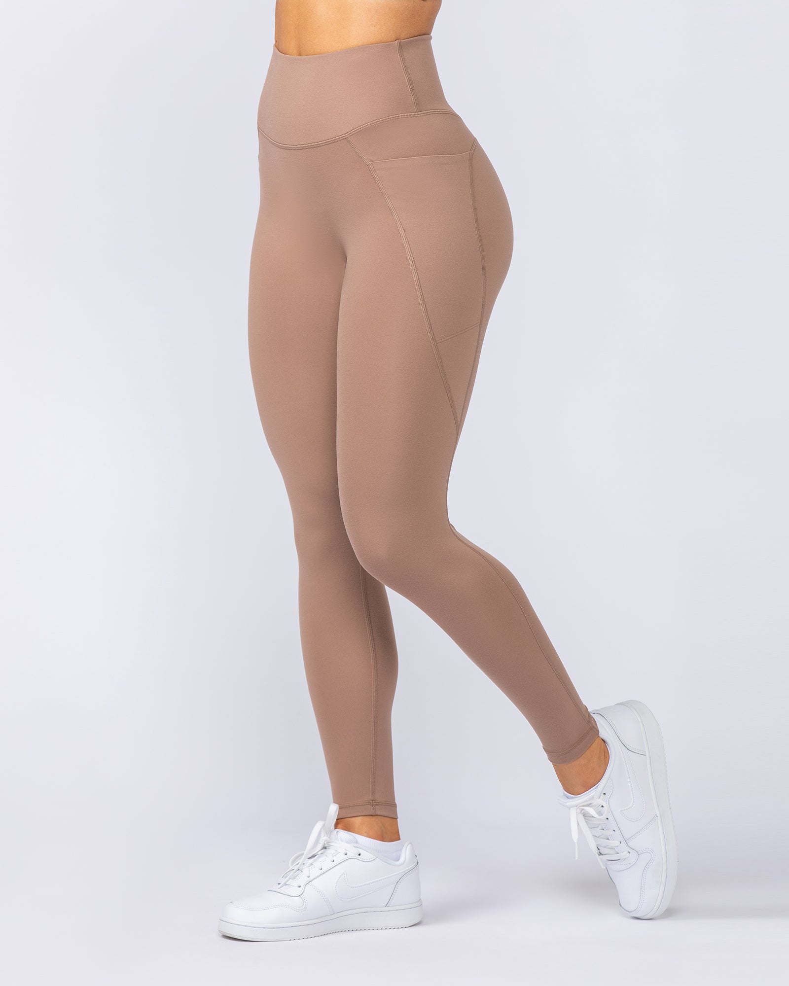 Booty Shaper Pocket Ankle Length Leggings - Cinnamon