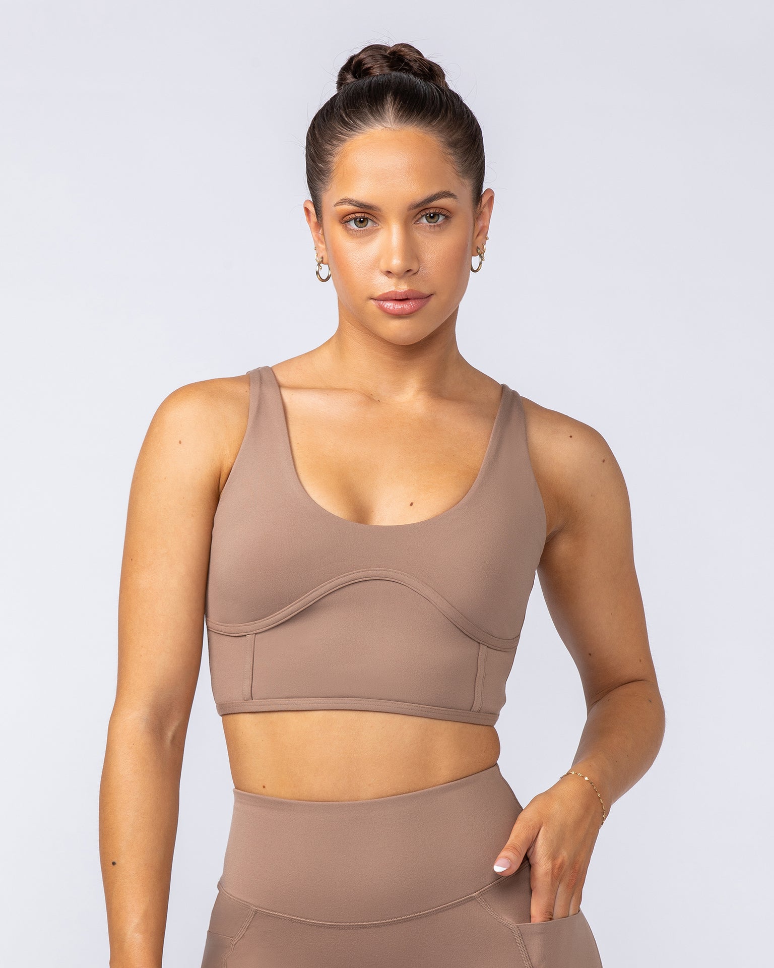 Limitless Longline Bra - Cinnamon-Sports Bras-XXS-112401CINN-XXS-MNAPPRL32785-1-Muscle Nation