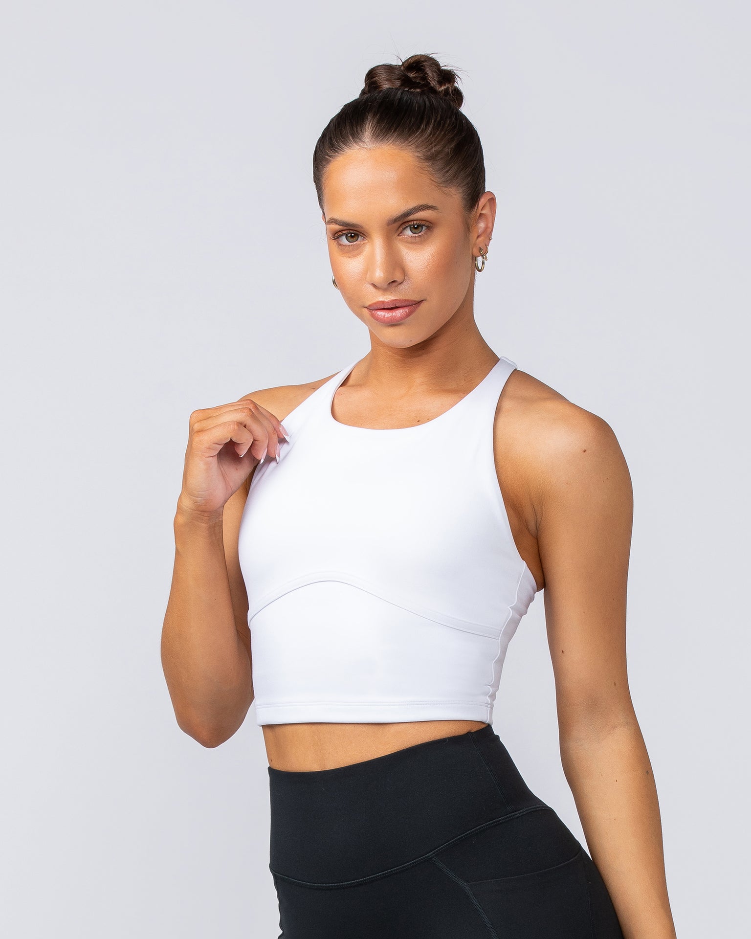 Limitless Cropped Active Tank - White-Singlets & Tanks-XXS-112412WHT-XXS-MNAPPRL33010-3-Muscle Nation