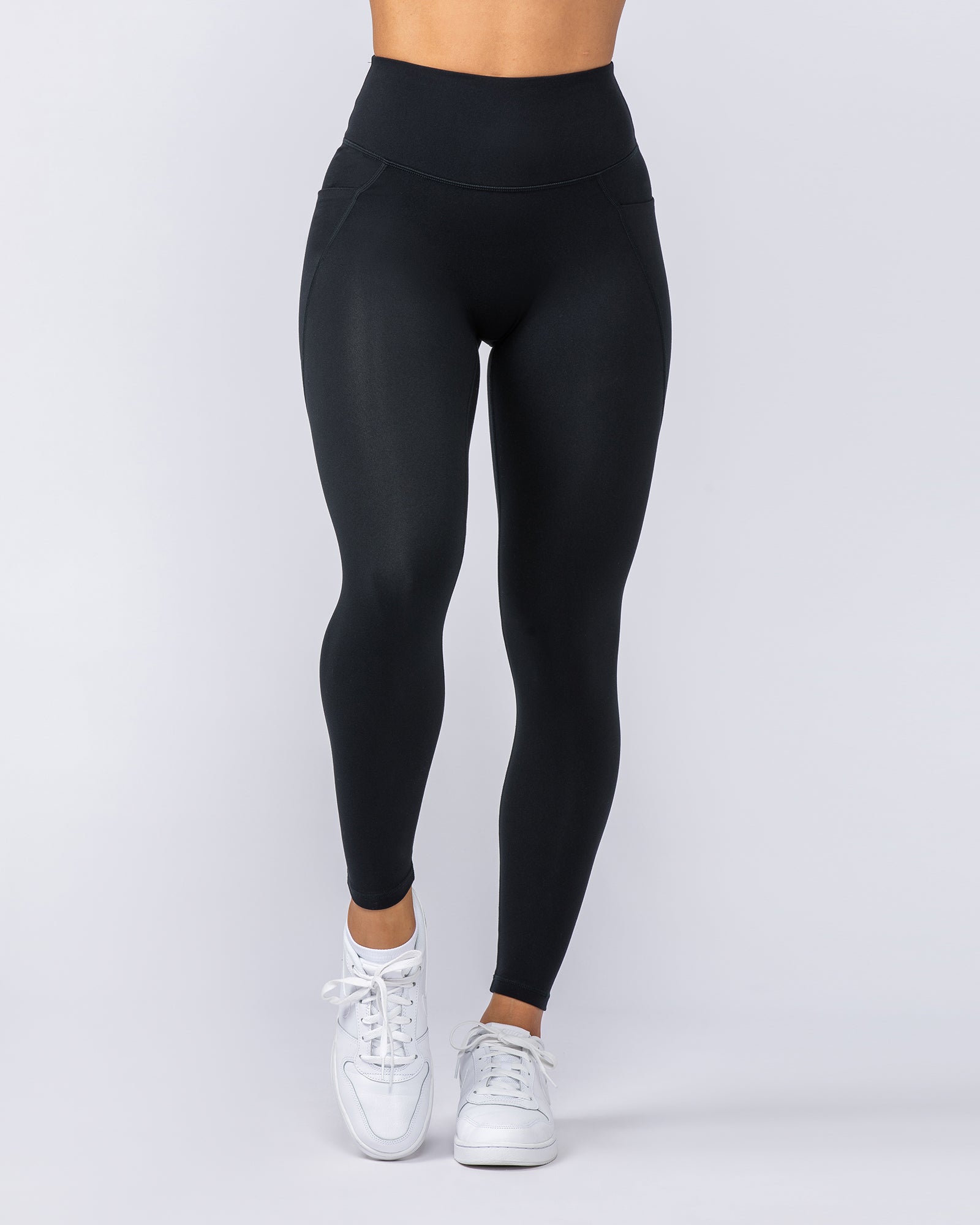 Booty Shaper Pocket Ankle Length Leggings - Black