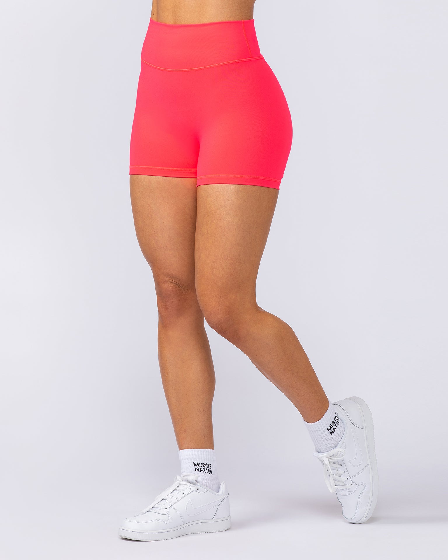 Instinct Scrunch Midway Shorts - Dragonfruit-Shorts-XXS-112457DRGFRU-XXS-MNAPPRL33784-3-Muscle Nation