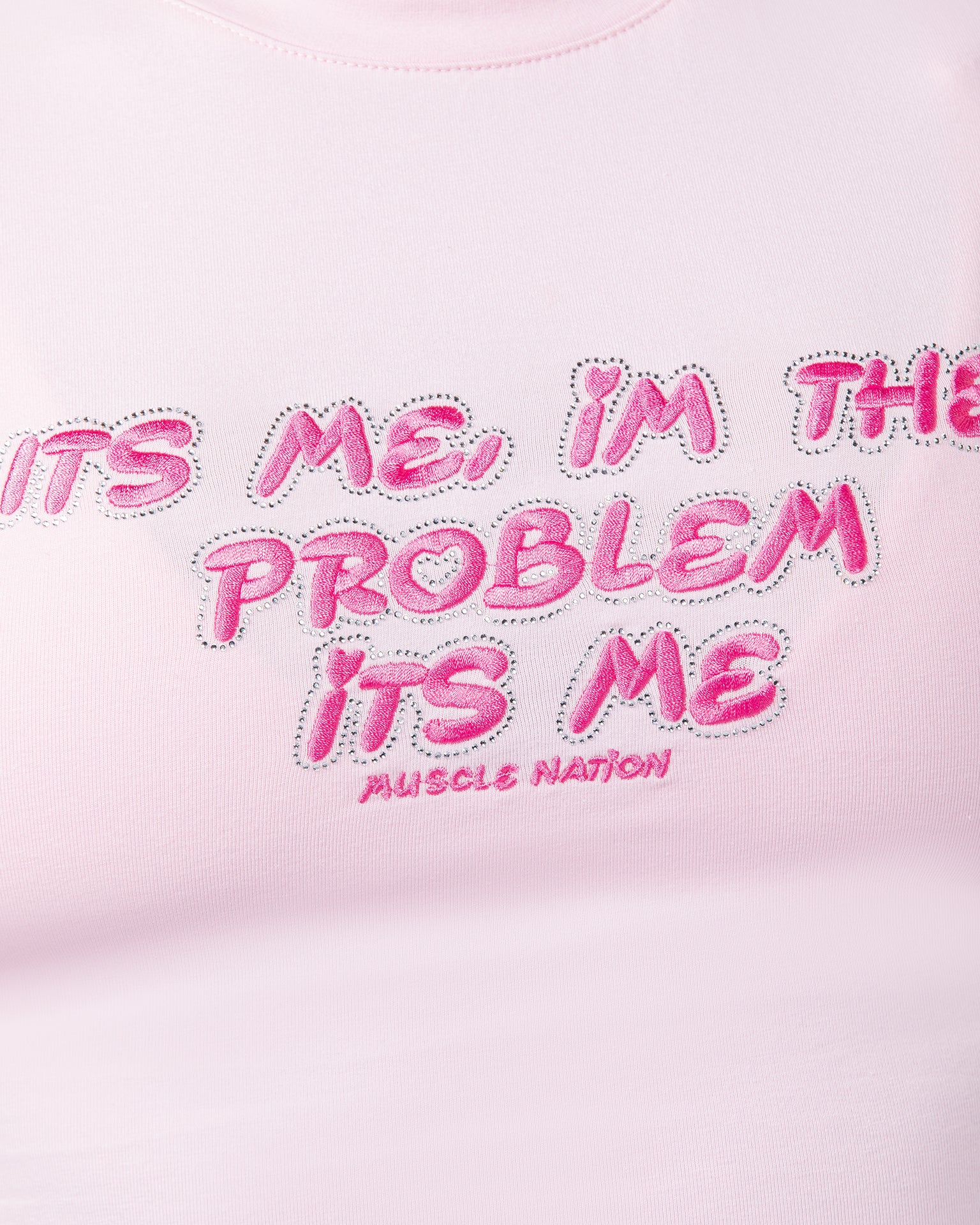 I'm The Problem Baby Tee - Baby Pink-T-Shirts-XXS-1124198BPNK-XXS-MNAPPRL34766-2-Muscle Nation