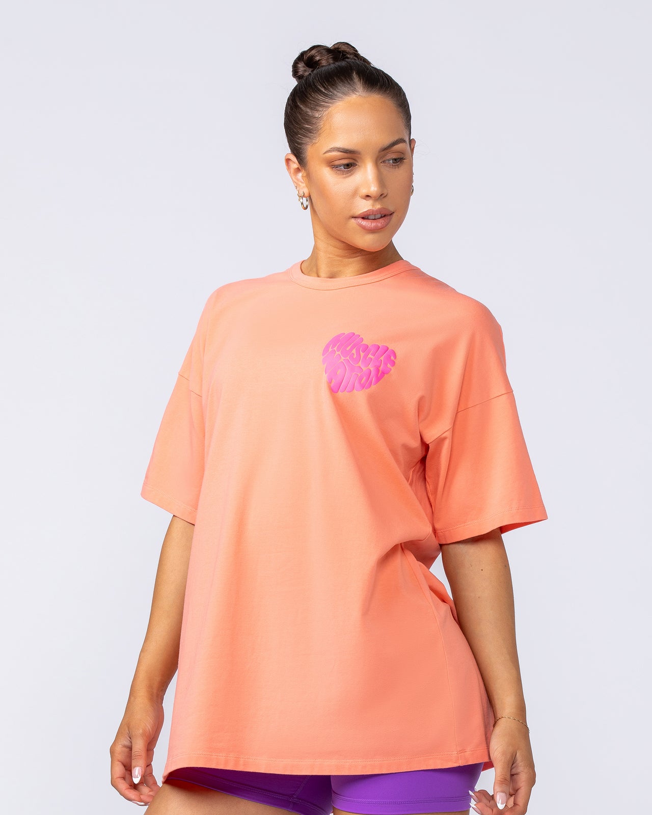 Peachy Oversized Tee - Peachy-T-Shirts-XXS-1124218PEACHY-XXS-MNAPPRL34847-4-Muscle Nation