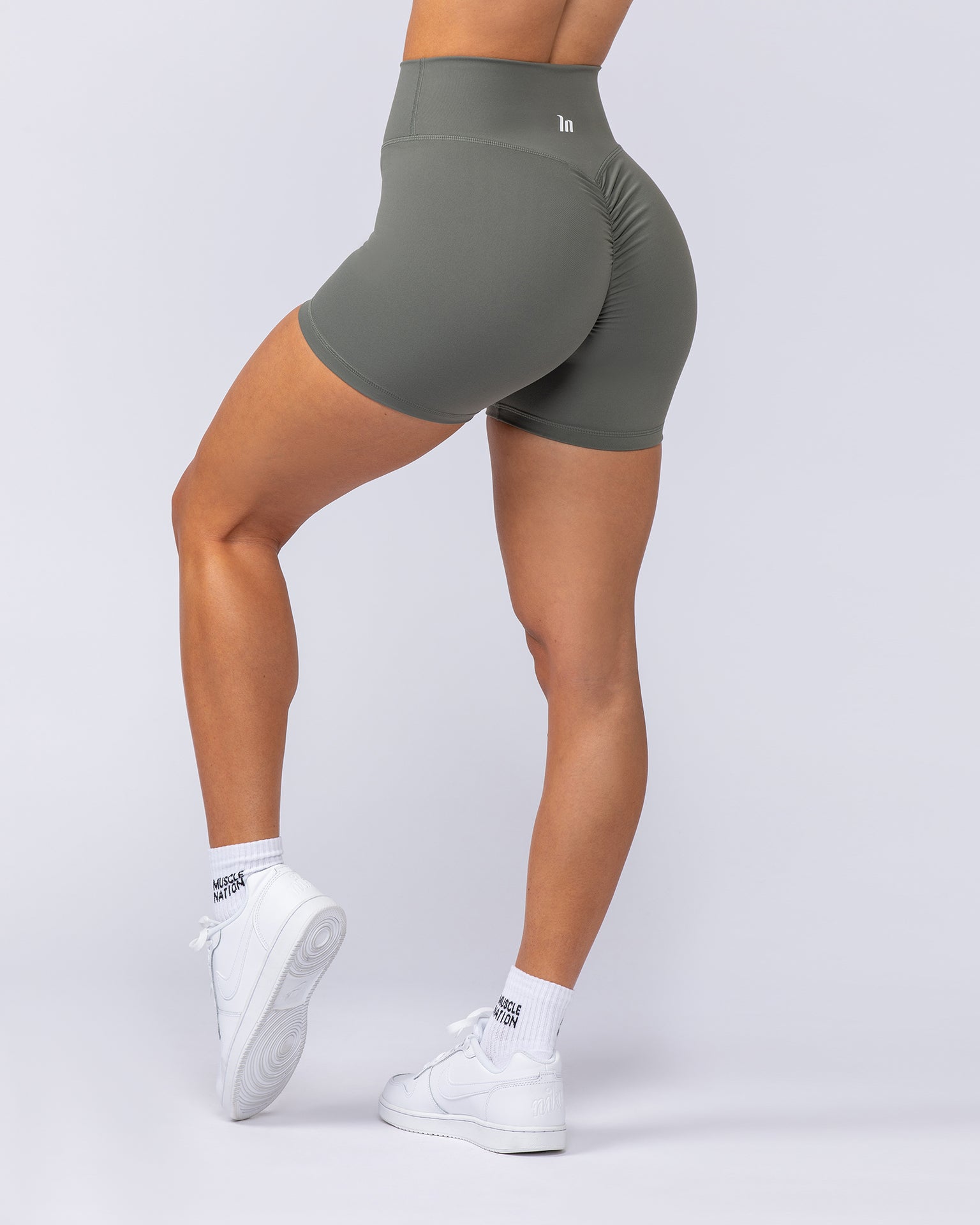 Instinct Scrunch Midway Shorts - Ivy-Shorts-XXS-112457IVY-XXS-MNAPPRL33802-5-Muscle Nation