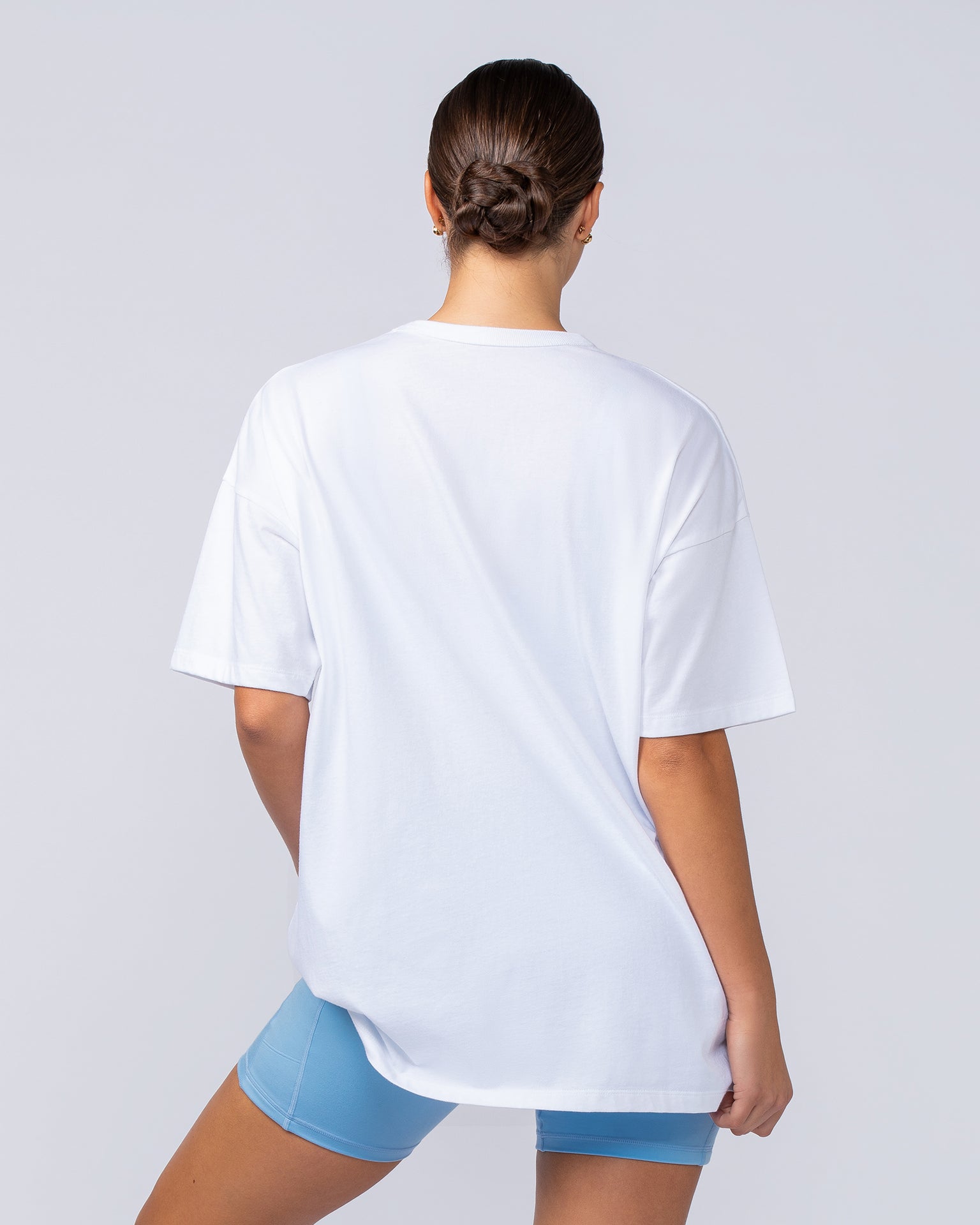 Girl Dinner Oversized Tee - White-T-Shirts-XXS-112461WHT-XXS-MNAPPRL34577-3-Muscle Nation