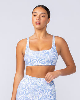 Fundamental Zebra Rib Bra - Pacific Blue Zebra