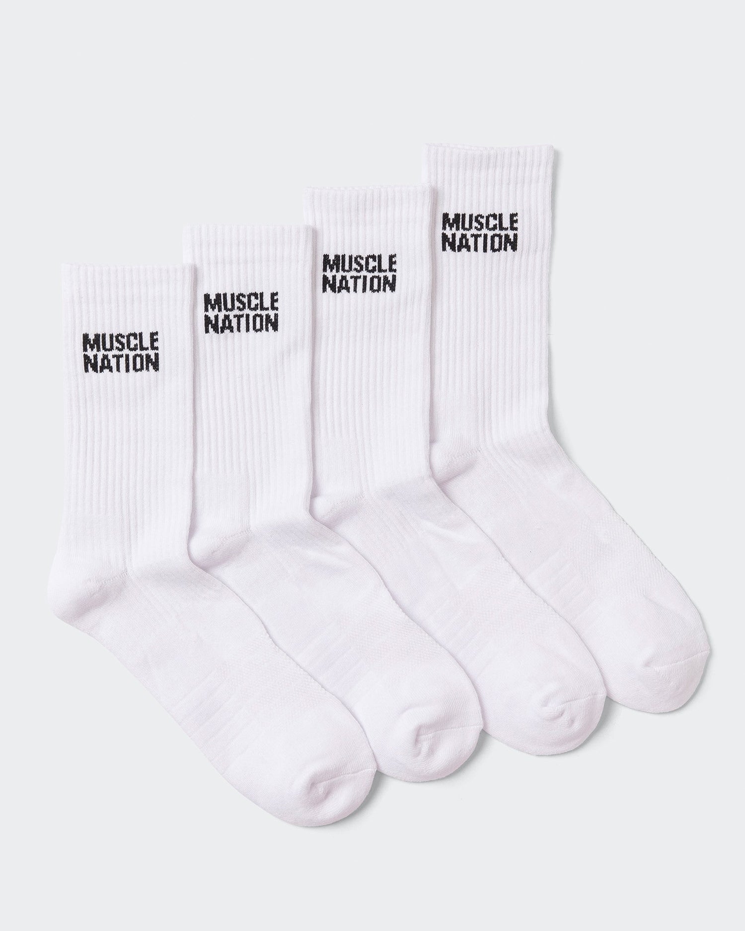 Mens Essential Crew Socks (2x Pack) - White