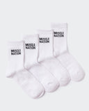 Womens Essential Crew Socks (2x Pack) - White