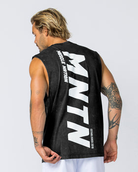 Boxy Vintage Tank - Washed Black