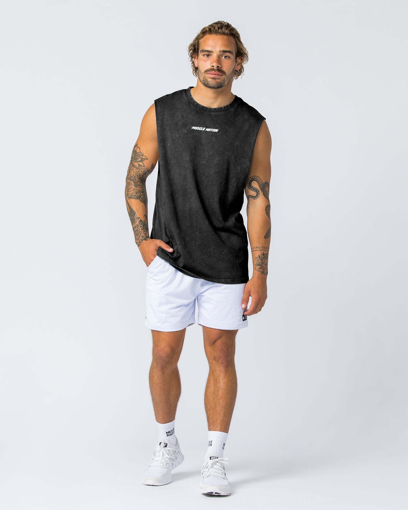 Boxy Vintage Tank - Washed Black