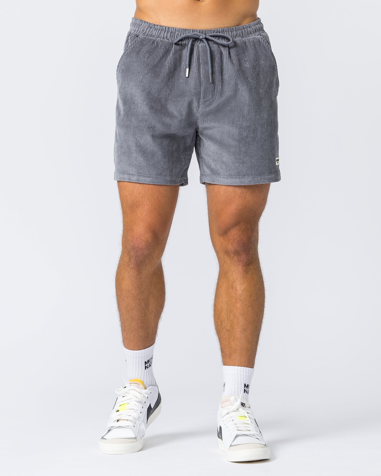 Daily Corduroy Shorts - Light Grey-Shorts-S-042347LTGRY-S-MNAPPRL28584-2-Muscle Nation