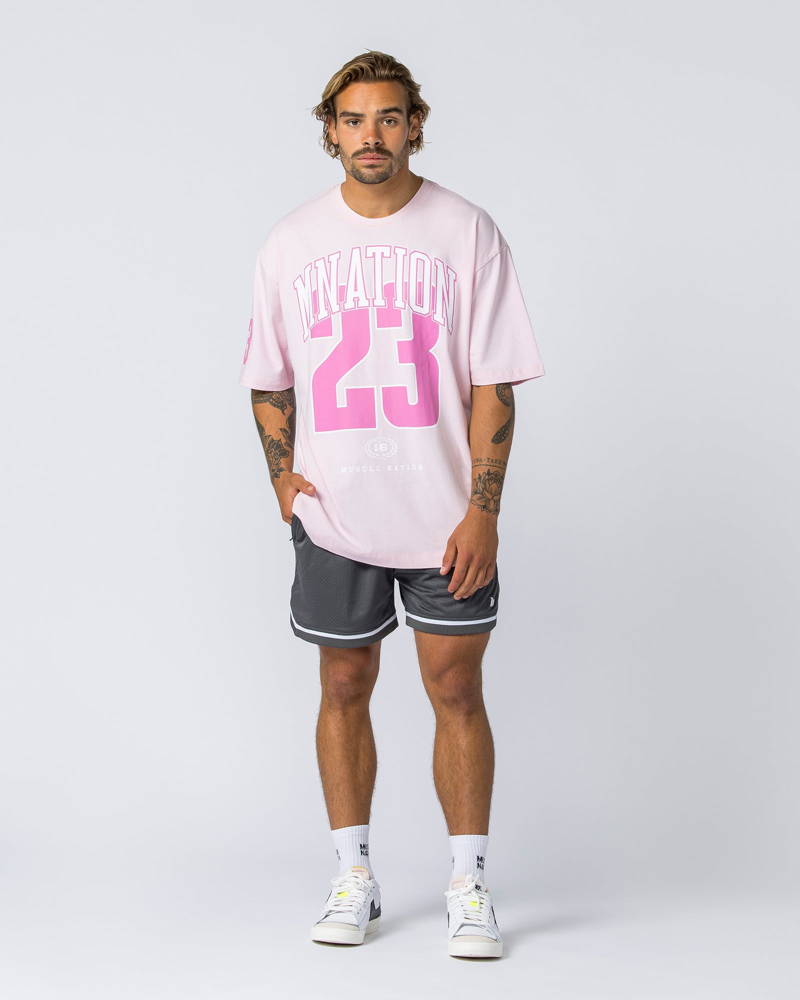 Mens pink 2024 basketball shorts