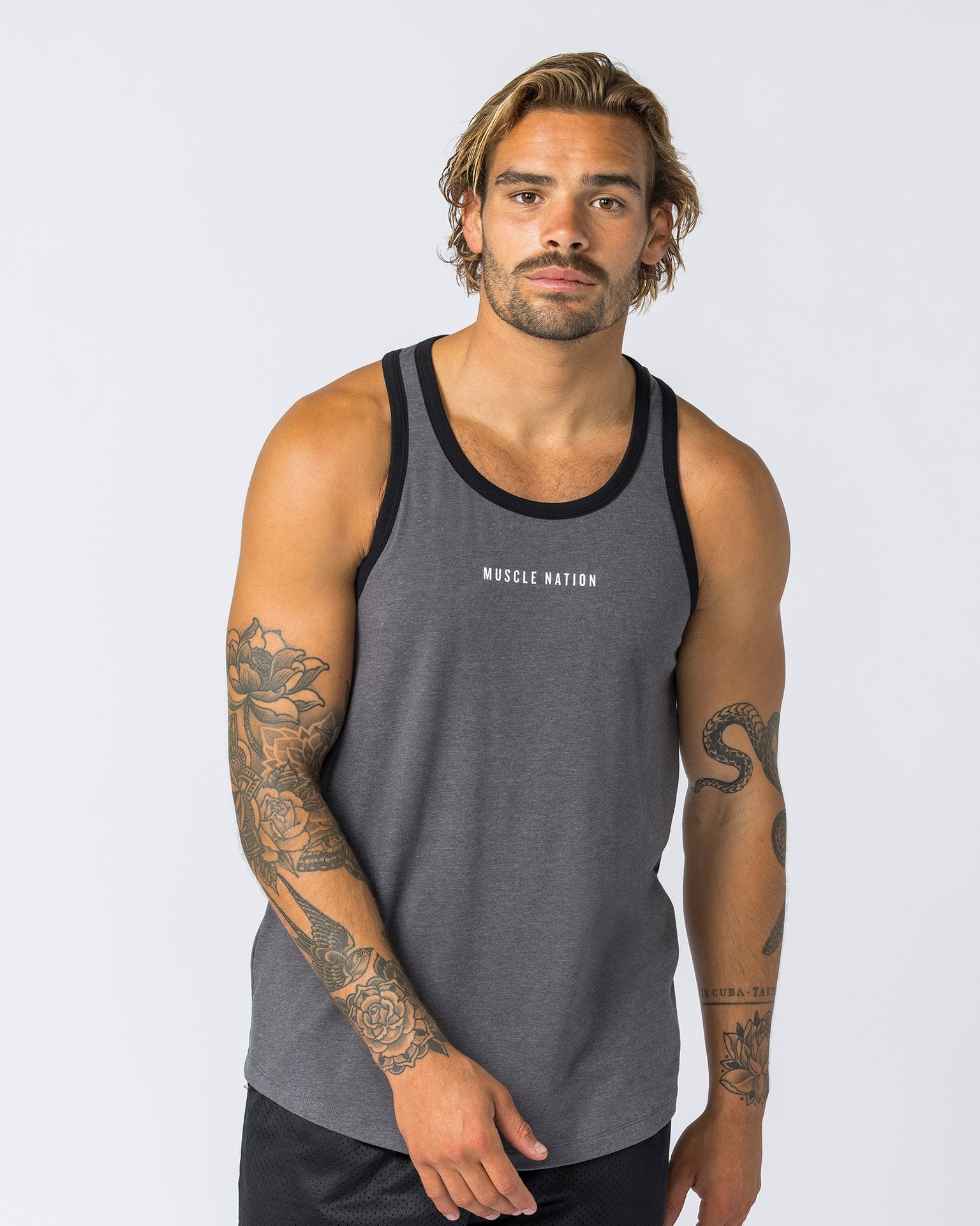 Striker Y Back Singlet - Mid Grey Marl-Singlets & Tanks-S-112363MDGRML-S-MNAPPRL28230-3-Muscle Nation