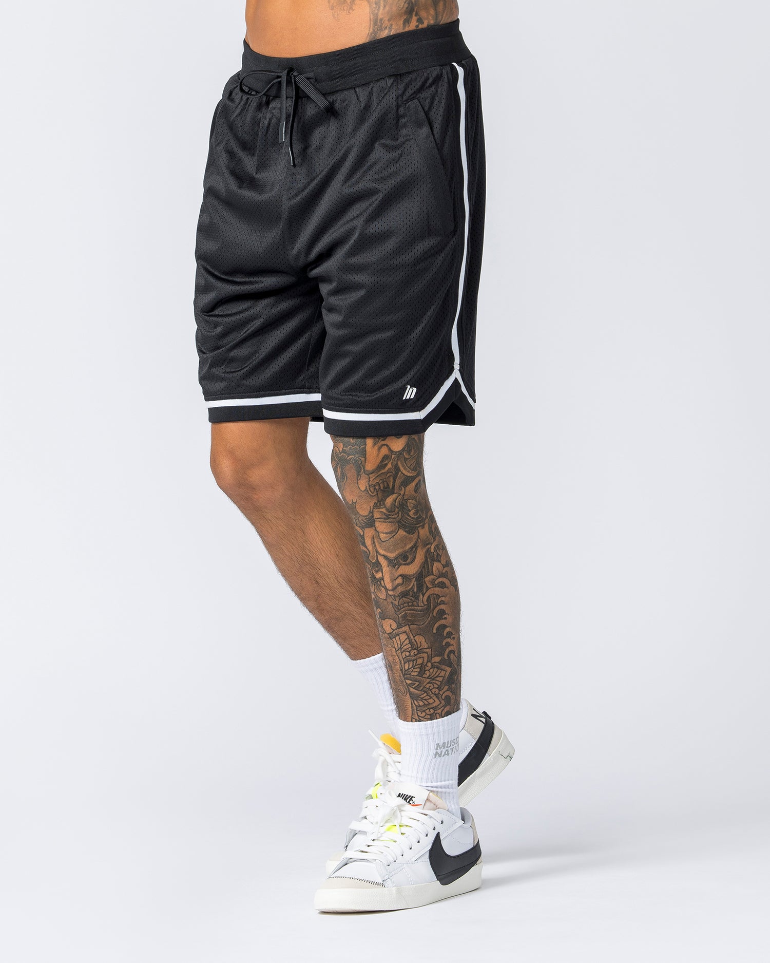 Mens 8" Basketball Shorts - Black