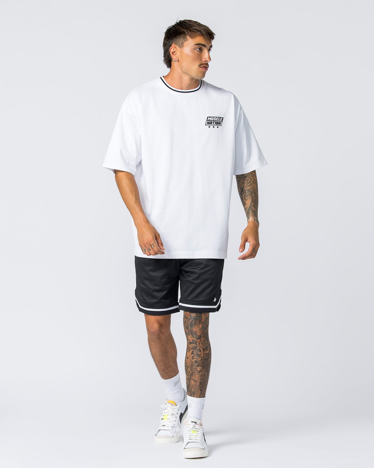 Mens 8" Basketball Shorts - Black-Shorts-S-112130BLK-S-MNAPPRL12577-7-Muscle Nation