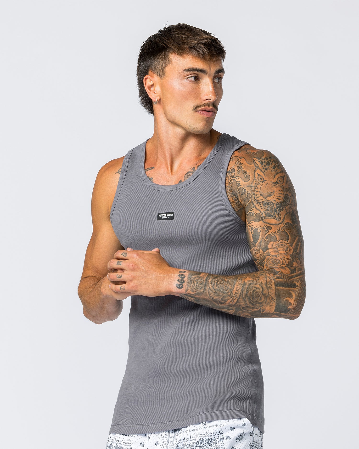 Rib Fitted Training Tank - Tornado - Muscle Nation