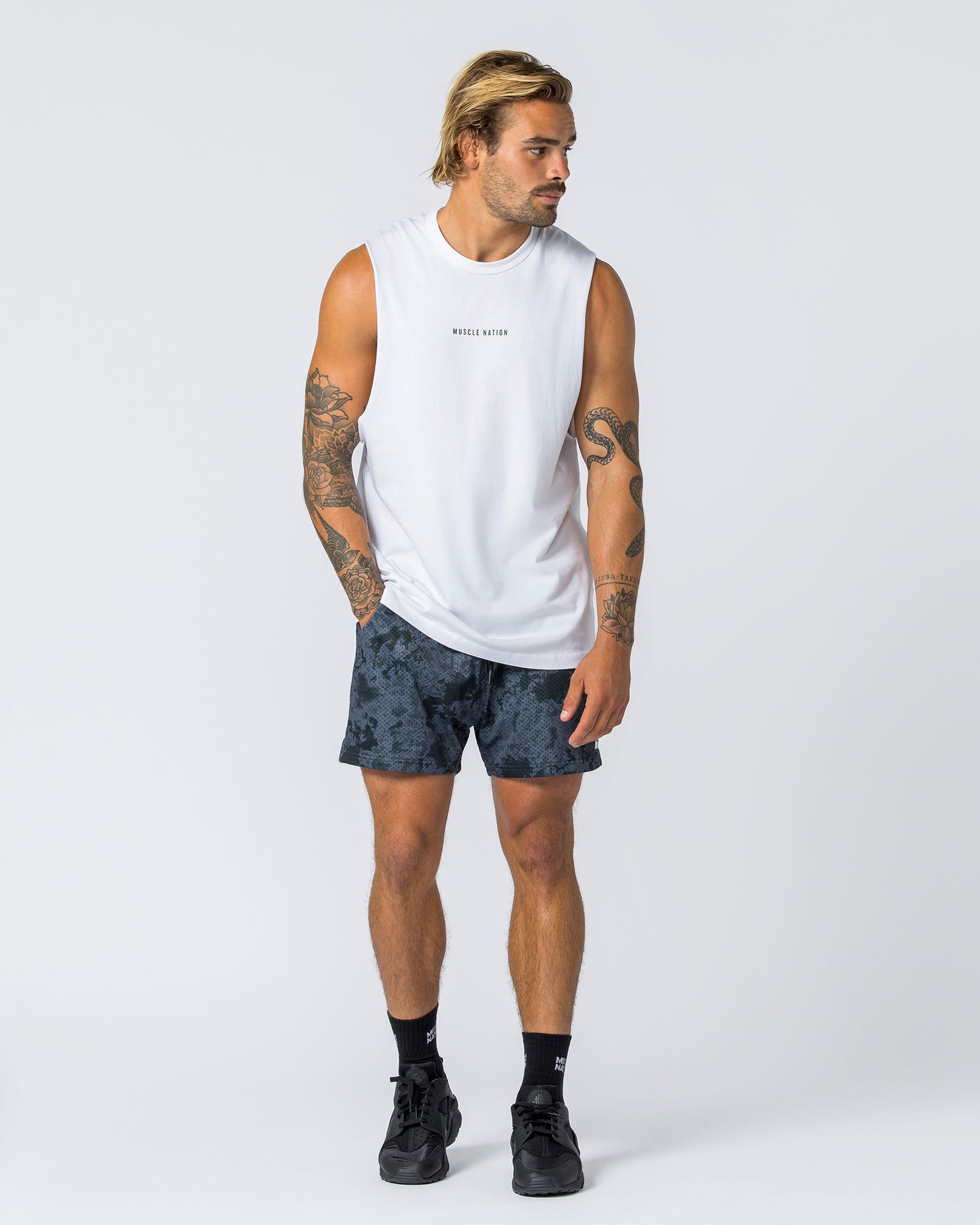 Ease Drop Arm Heavy Vintage Tank - Washed White-Singlets & Tanks-S-112344WSHWHT-S-MNAPPRL28063-5-Muscle Nation