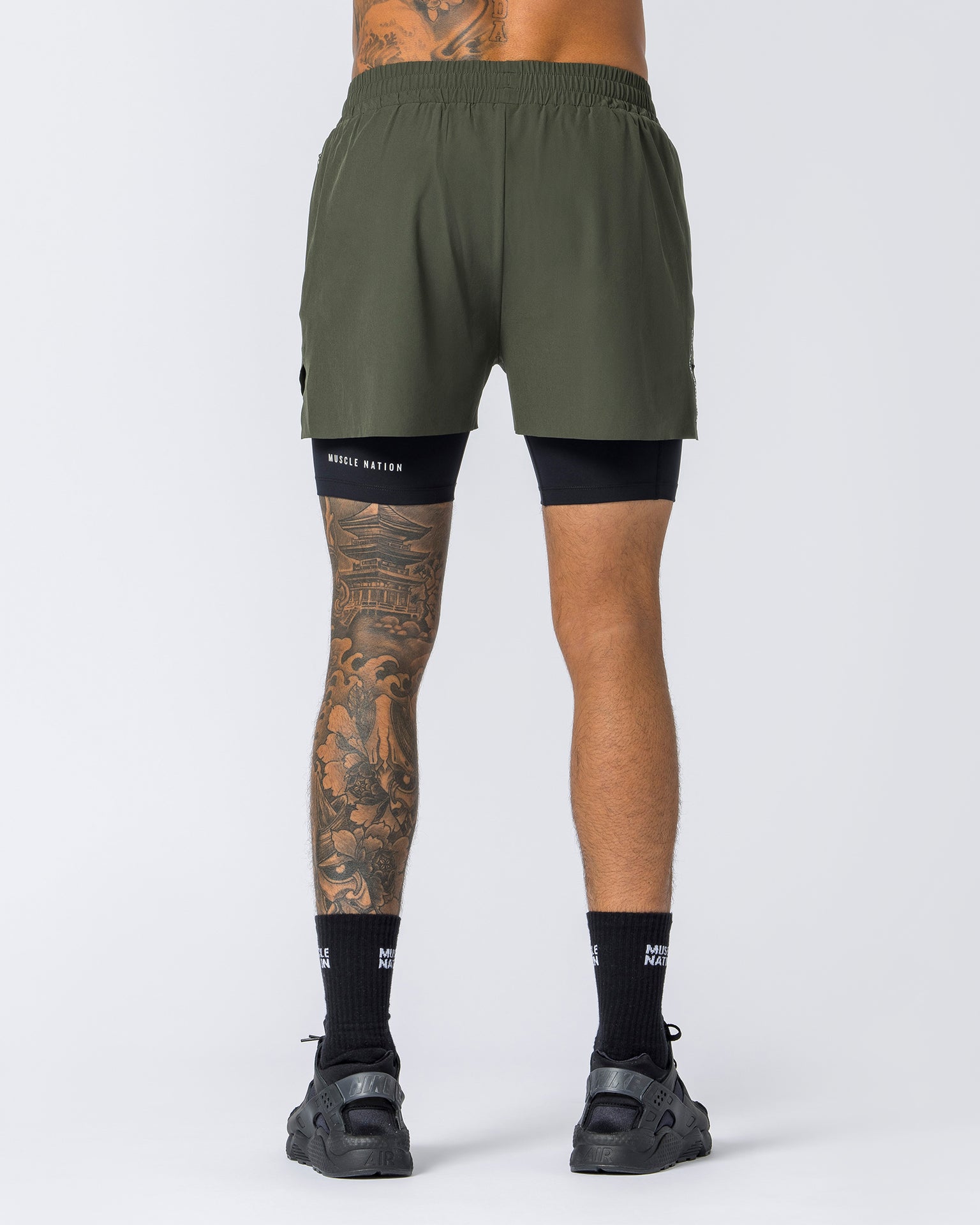 Replay 3" Shorts - Dark Khaki-Shorts-S-112346DKHAKI-S-MNAPPRL28084-4-Muscle Nation