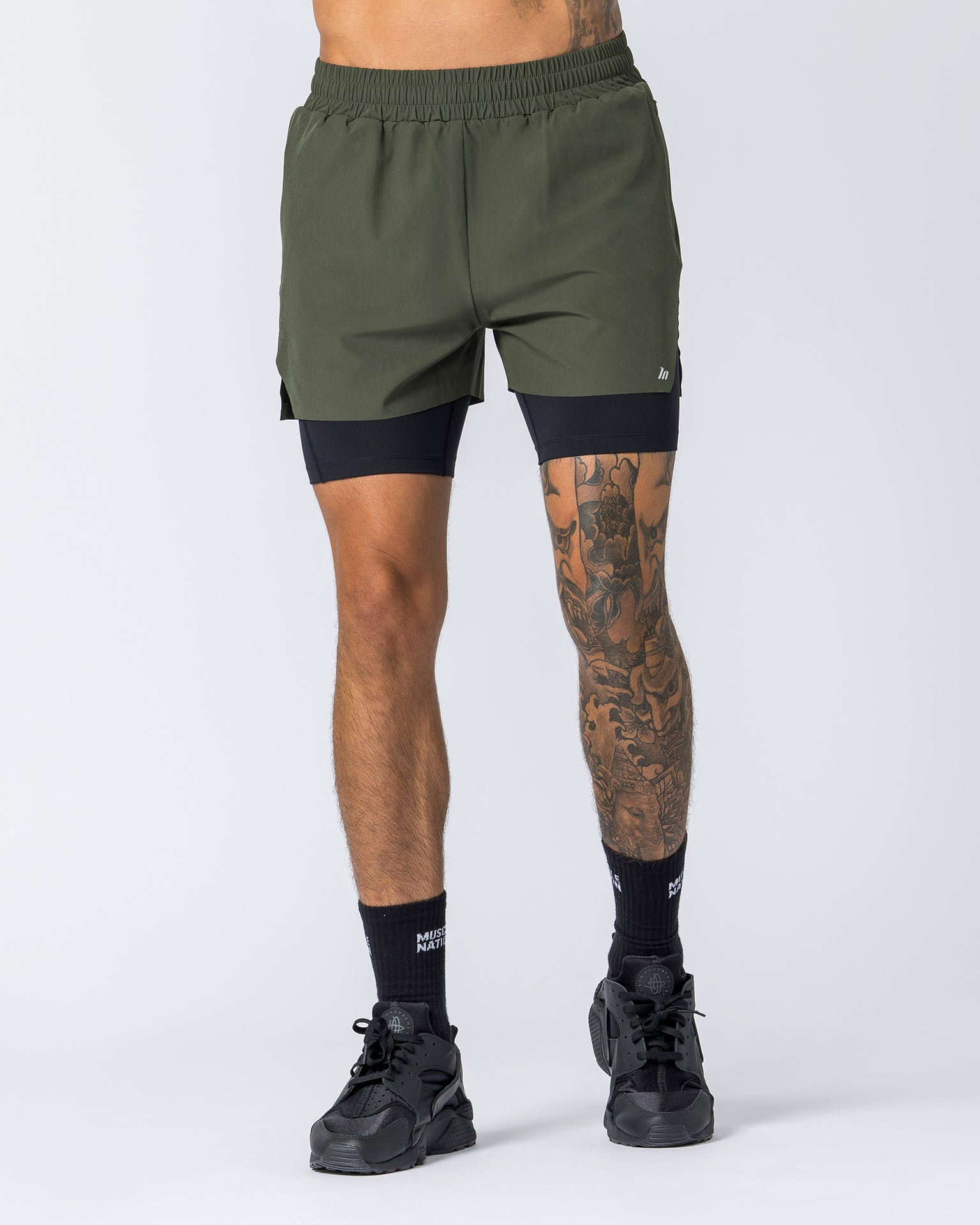 Replay 3" Shorts - Dark Khaki-Shorts-S-112346DKHAKI-S-MNAPPRL28084-2-Muscle Nation