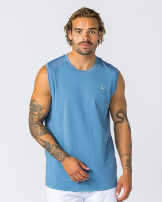 Ventilation Tank - Elemental Blue-Singlets & Tanks-S-112357ELEMBLU-S-MNAPPRL28184-1-Muscle Nation