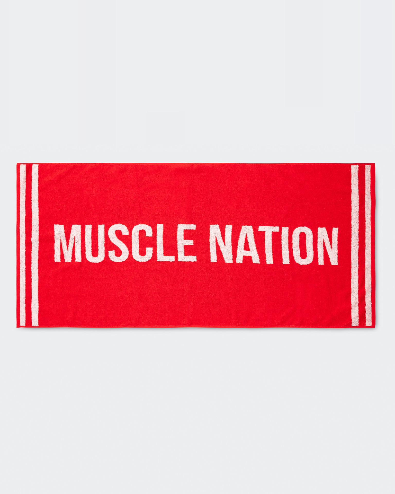 Gym Towel - Chilli/ White-Accessories-Chilli/ White-ACC1124144CHLWHT-ONE-MNAPPRL32744-2-Muscle Nation