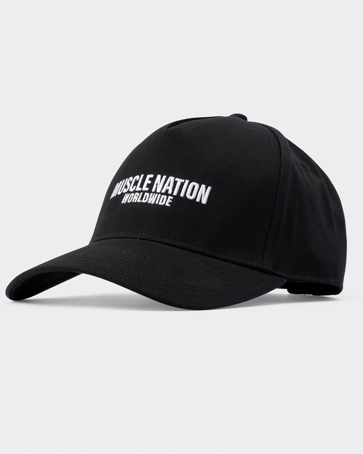 Worldwide A-Frame Hat - Black-Accessories-Black-ACC1124172BLK-ONE-MNAPPRL32750-1-Muscle Nation