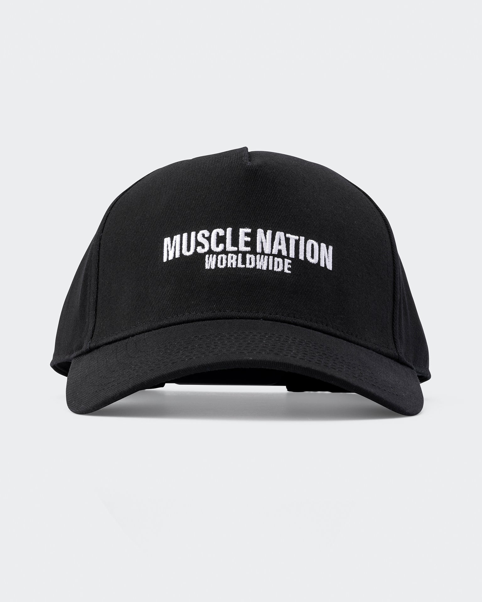 Worldwide A-Frame Hat - Black-Accessories-Black-ACC1124172BLK-ONE-MNAPPRL32750-2-Muscle Nation
