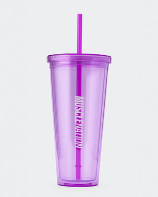 650ml Straw Cup - Purple-Accessories-Purple-ACC1124185PURPL-ONE-MNAPPRL32749-1-Muscle Nation
