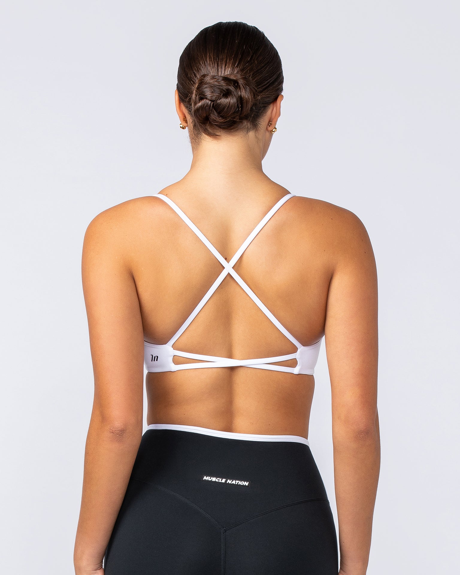Strike Bralette - White-Bralettes-XXS-112407WHT-XXS-MNAPPRL32929-3-Muscle Nation