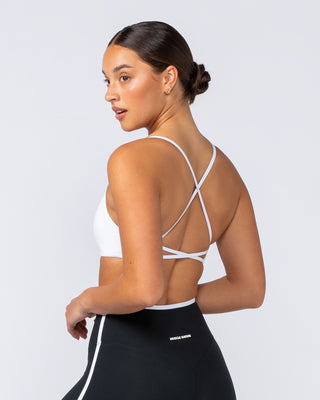 Strike Bralette - White-Bralettes-XXS-112407WHT-XXS-MNAPPRL32929-2-Muscle Nation