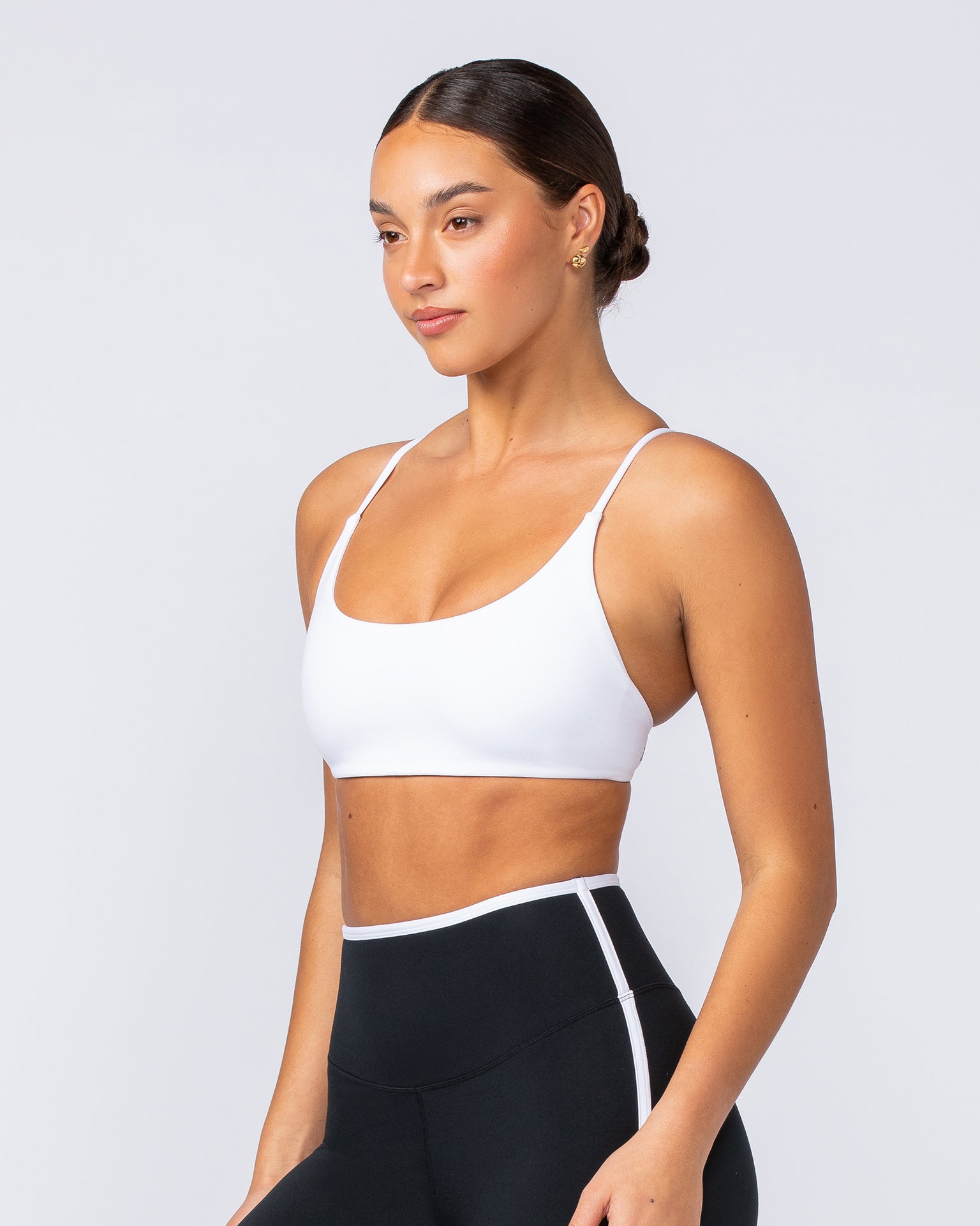 Strike Bralette - White-Bralettes-XXS-112407WHT-XXS-MNAPPRL32929-4-Muscle Nation