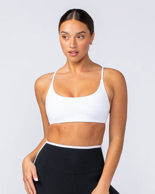 Strike Bralette - White-Bralettes-XXS-112407WHT-XXS-MNAPPRL32929-1-Muscle Nation